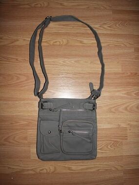 Gray Crossbody Utility Bag
